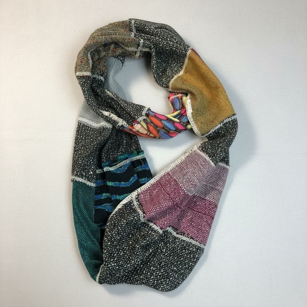 Cecilia Prado Anthropology  Patchwork Knit Infinity Scarf Multicolor One Size‎